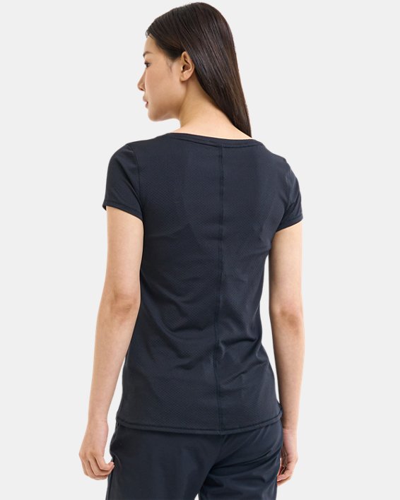 Women's HeatGear® Armour Short Sleeve in Black image number 1